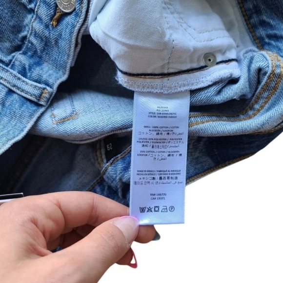 New Re/done Redone Long Loose Jeans 27 Wasted Indigo - Picture 6 of 6